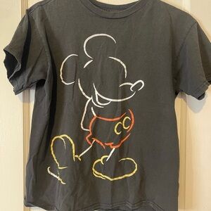 Disney Gray and Red Short Sleeve Tees